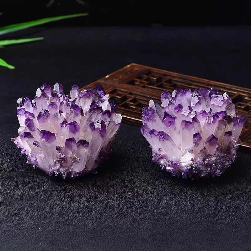 Natural amethyst clusters